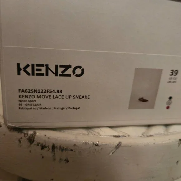 Kenzo Paris "Tiger" Move Sneakers / Size 39 / Pale Gray and Yellow - Picture 5 of 8